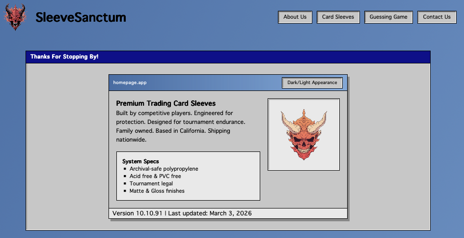 sleevesanctum interface screenshot